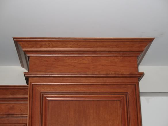 Installing Crown Molding On Cabinets With Uneven Ceiling Paint