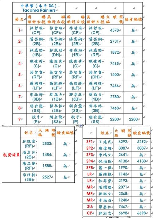 中華隊 中華隊