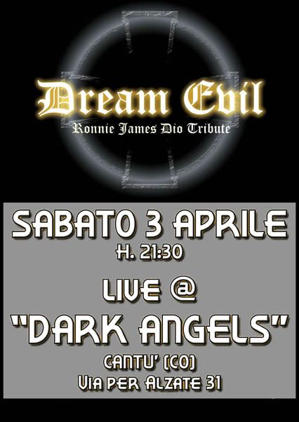 Live @ DARK ANGELS Rock Pub, Cantù (CO), sabato 03/04/10 ore 21,30