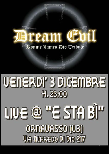 Live @ E STA BÌ Music Pub, Ornavasso (VB), venerdì 03/12/10 ore 23!!!