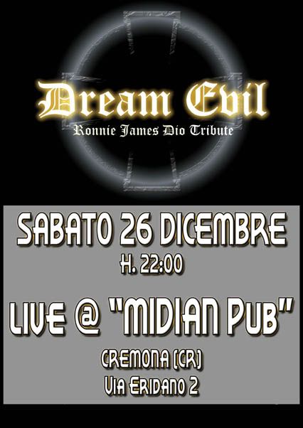 Live @ MIDIAN Live Pub, Cremona (CR), sabato 26/12/09 ore 22