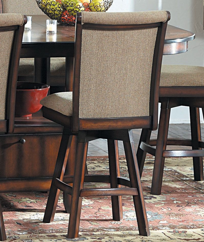 Counter Height Dining Table with Swivel Chairs