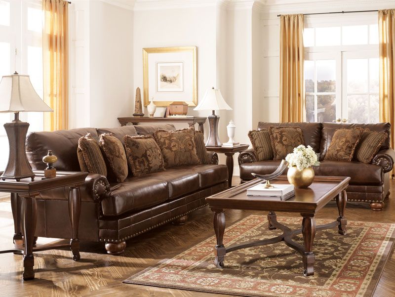 Living Room Furniture Jacksonville Fl oxford - traditional brown bonded leather sofa couch set living Living Room Furniture Jacksonville Fl oxford - traditional brown bonded leather sofa couch set living
