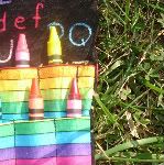 Rainbow Crayon/Coloring Book Tote *second*