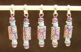 Groovy purple floral stitch markers