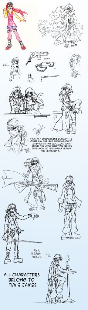 Early comic character concepts. Early comic character concepts.