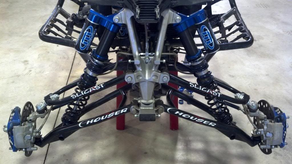YFZ450R Houser long travel front end with Motowoz shocks YFZ Central