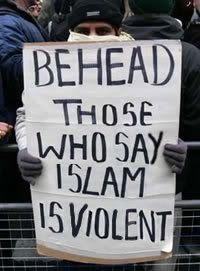 behead those who say islam is violent