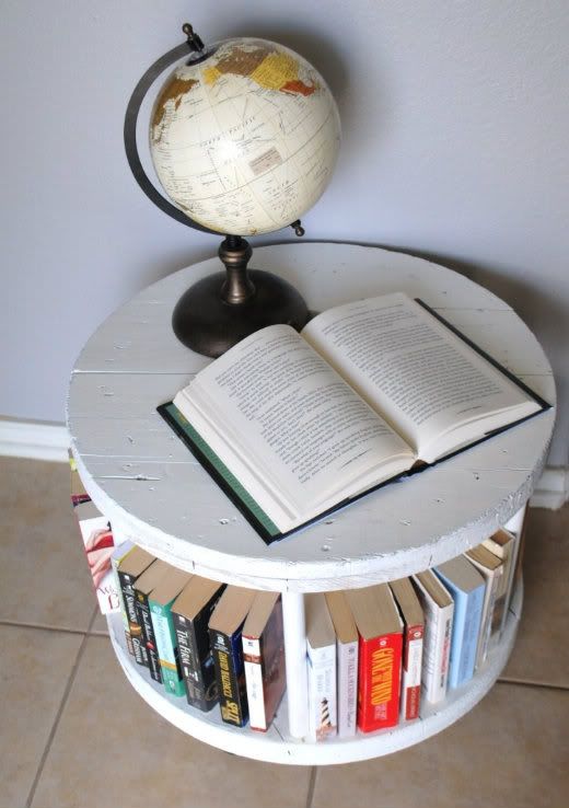 Pink Stitches Spool Bookcase Tutorial