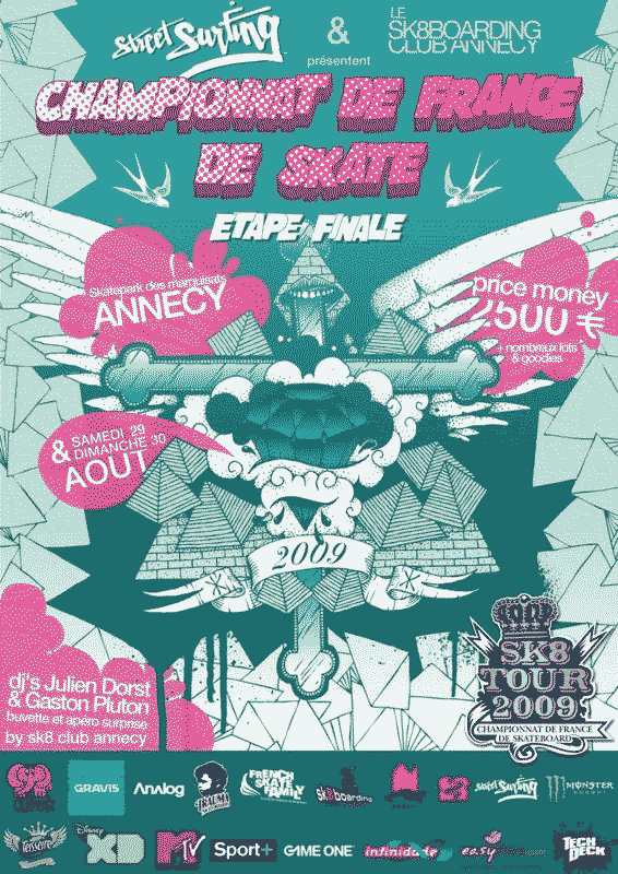 French Skateboard Championships 2009 flyer