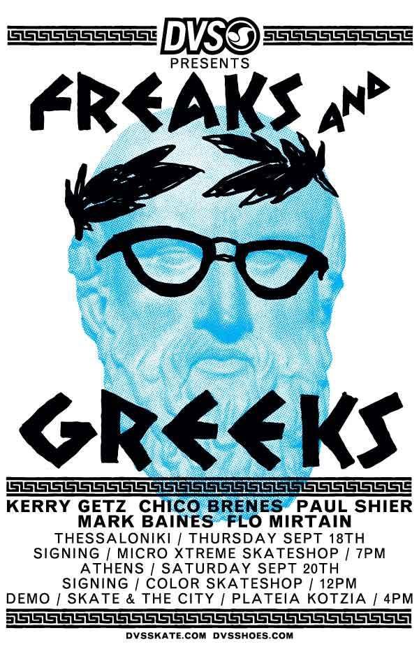 DVS Skate - Freaks & Greeks Tour flyer