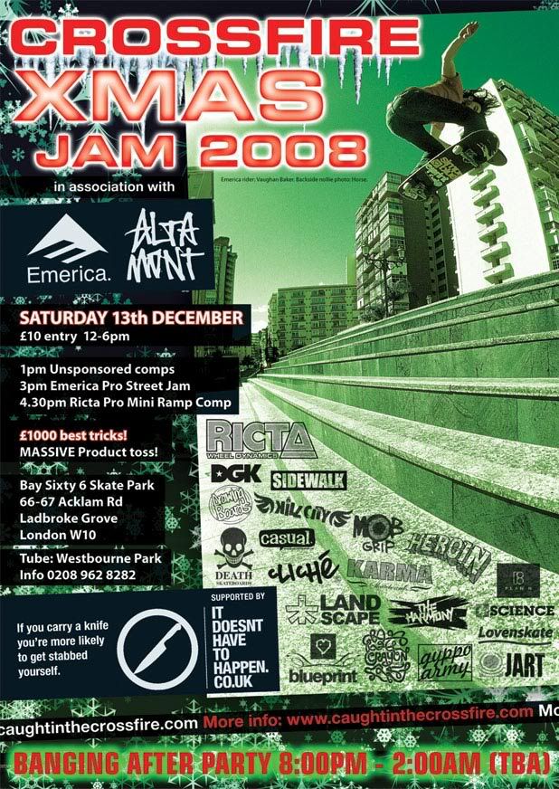 Crossfire XMAS Jam 2008 flyer