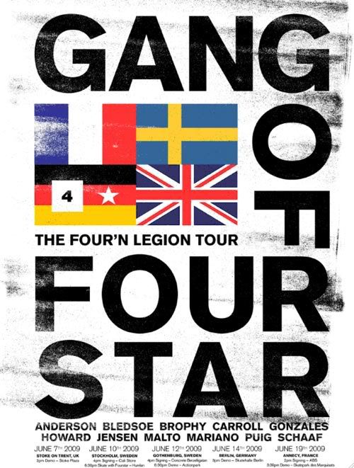 Fourstar Four'n Legion tour flyer Fourstar Four'n Legion tour flyer