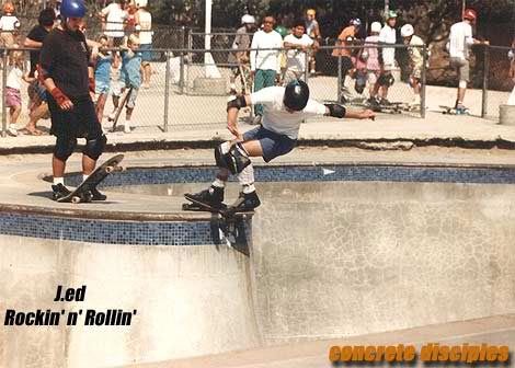 Jeff rock n rolling between pool sections