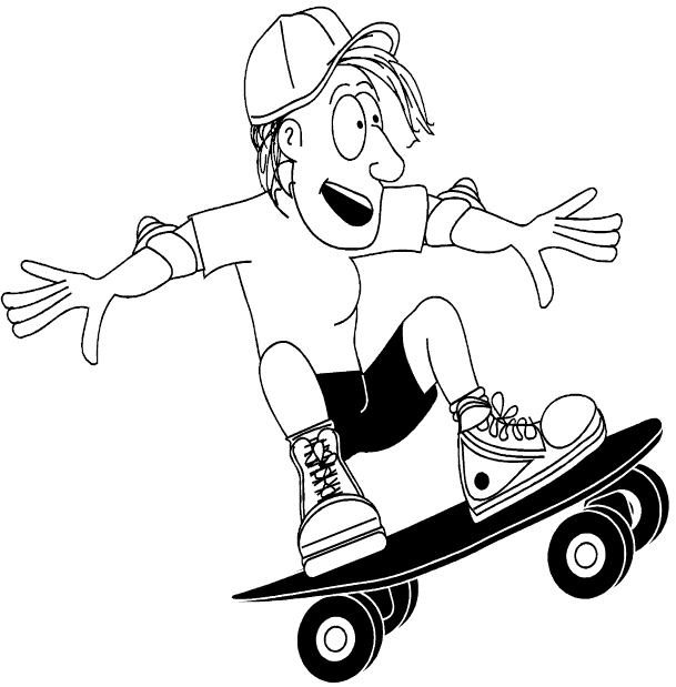 skateboard cartoon