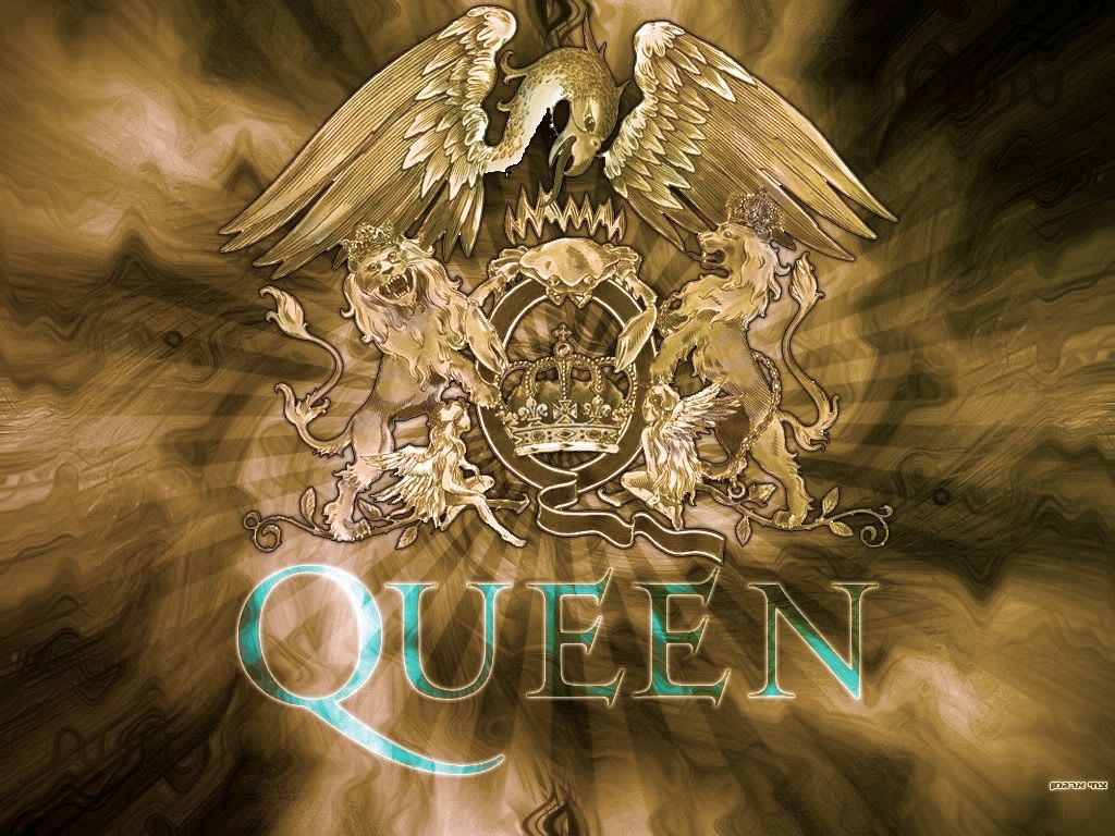 Queen Wallpaper Dark Gold Image