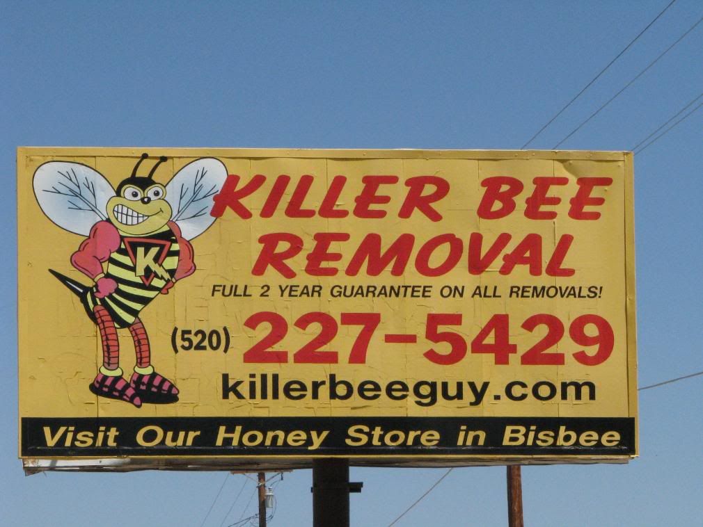 Killer Bee sign