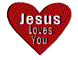 Jesus loves you rotating heart
