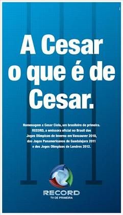 homenagem cesar cielo recordista 1 homenagem cesar cielo recordista 1