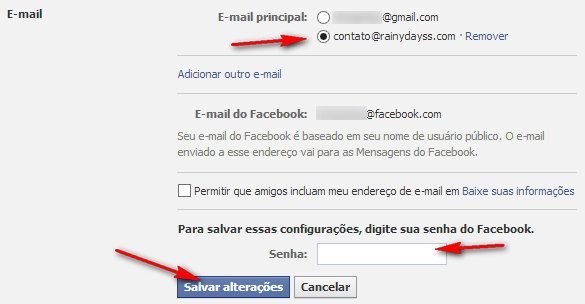 Mudar Email do Facebook 6