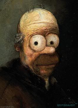 rembrandt homer simpsons arte rembrandt homer simpsons arte
