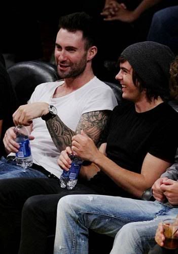 zac efron adam levine lakers