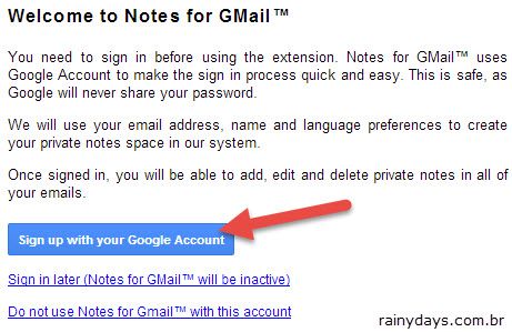 Adicionar Notas em Email do Gmail 1
