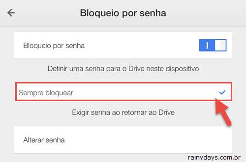 Bloquear Google Drive com Senha 5