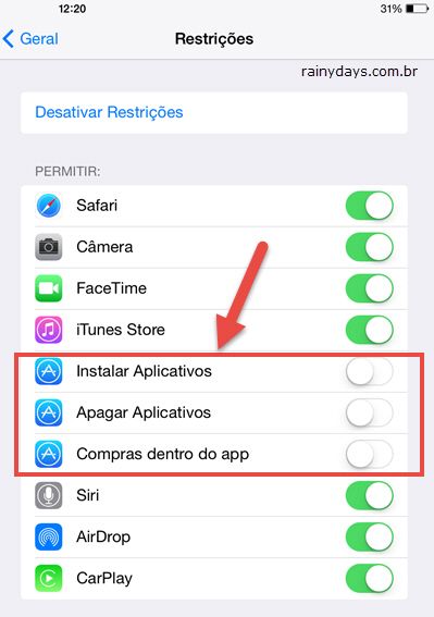 Bloquear Instalação e Desinstalação de Apps no iPhone 5