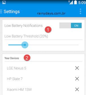 Monitorar Bateria de Vários Dispositivos no Android 3