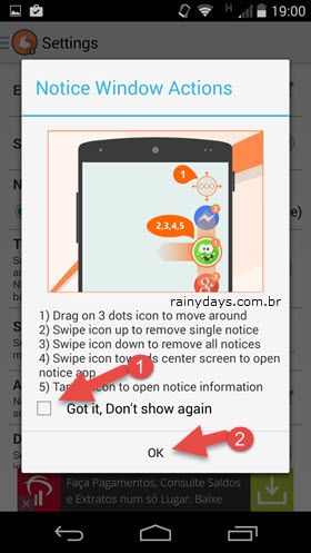 Notificação em Bolhas Flutuantes no Android 6