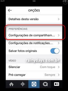Parar de Mostrar Curtidas do Instragam no Facebook iOS 2