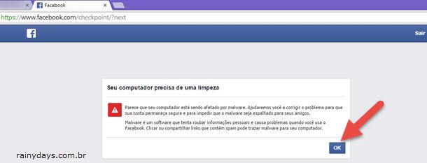 Remover Aviso de Malware do Facebook 1