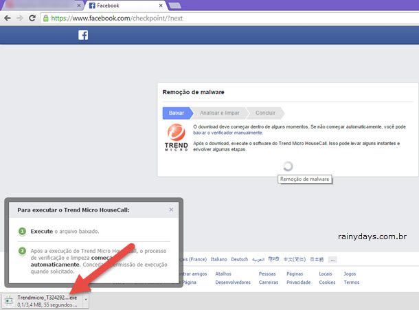 Remover Aviso de Malware do Facebook 4
