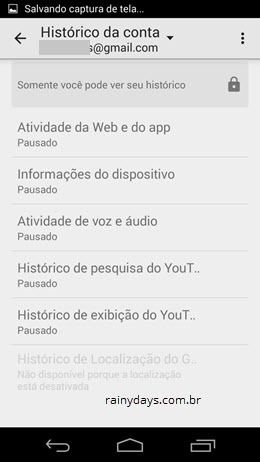 App Configurações do Google para Android 3