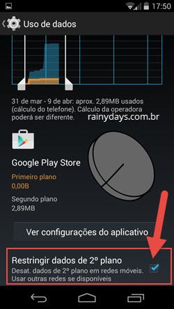 Restringir Dados de Aplicativos no Android 3