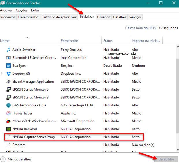 Desativar processos NVIDIA 8 Desativar processos NVIDIA 8
