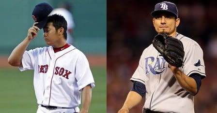 Daisuke Matsuzaka (L), Matt Garza (R)