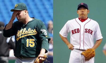 Ben Sheets (L), Daisuke Matsuzaka (R) - AP Photos