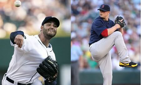 Armando Galarraga (L), Jon Lester (R)