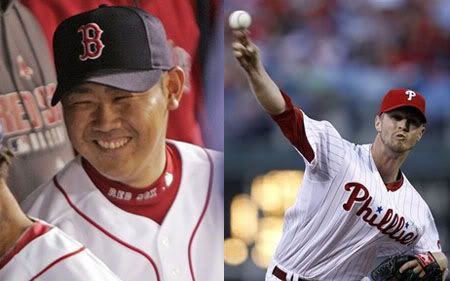 Daisuke Matsuzaka (L), Kyle Kendrick (R) - AP Photos