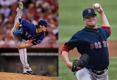 C.J. Wilson (L), Jon Lester (R)