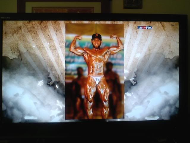 Dustin Pedroia the bodybuilder - FOX screenshot