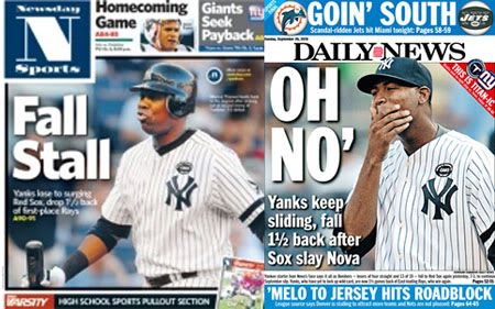 Newsday & NY Daily News Sports Covers for Sunday, September 26th Newsday & NY Daily News Sports Covers for Sunday, September 26th