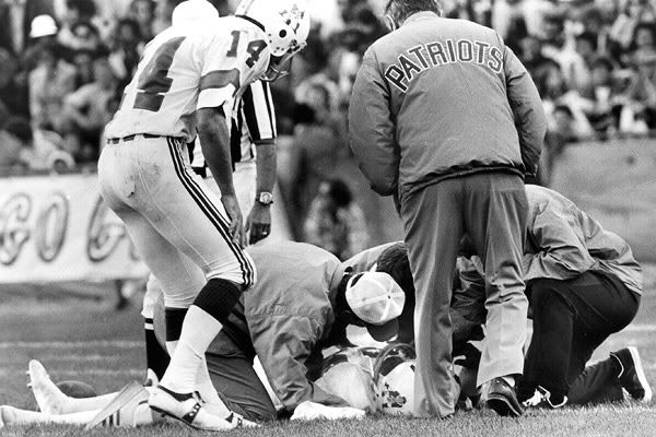 Darryl Stingley, above, never recovered from a collision with Jack Tatum in Aug. 1978, remaining in a wheelchair for the remainder of his life.