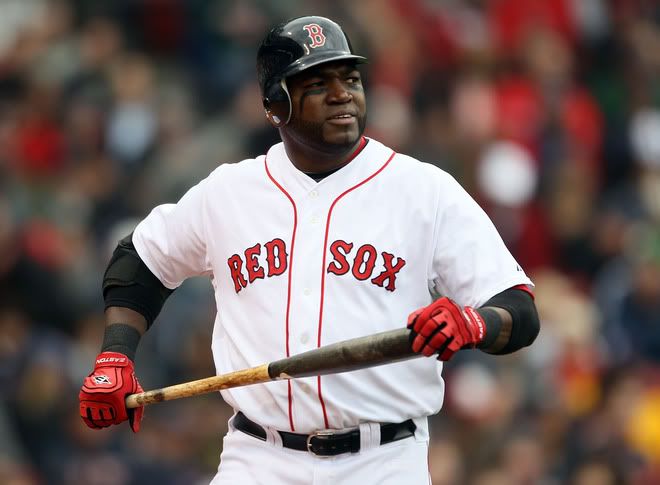 David Ortiz(notes)  #34 of the Boston Red Sox reacts after he struck out against the Toronto Blue Jays on May 12, 2010 at Fenway Park in Boston, Massachusetts. (Photo by Elsa/Getty Images)