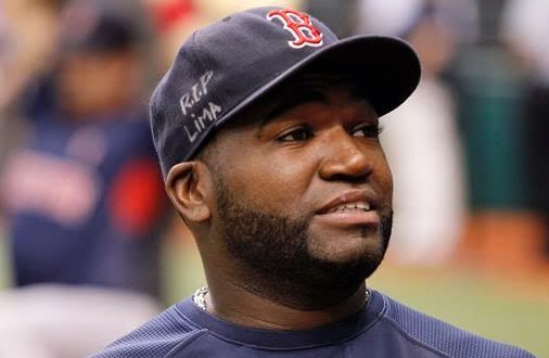 Boston Red Sox's David Ortiz pays tribute on his cap to former major league pitcher and fellow Dominican Republic native Jose Lima who passed away May 23. Ortiz was warming up prior to his team's baseball game against the Tampa Bay Rays Tuesday, May 25, 2010, in St. Petersburg, Fla. (AP Photo/Mike Carlson)