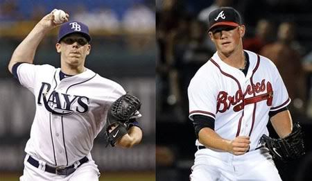 Jeremy Hellickson (L), Craig Kimbrel (R)