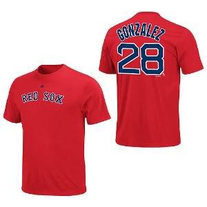 Adrian Gonzalez Red Sox Uniform T-shirt