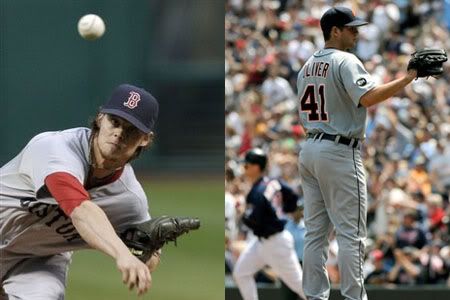 Clay Buchholz (L), Andrew Oliver (R)